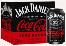 Jack Daniels - Jack & Coca-Cola Zero Sugar Cans 4pk (4 pack cans) (4 pack cans)